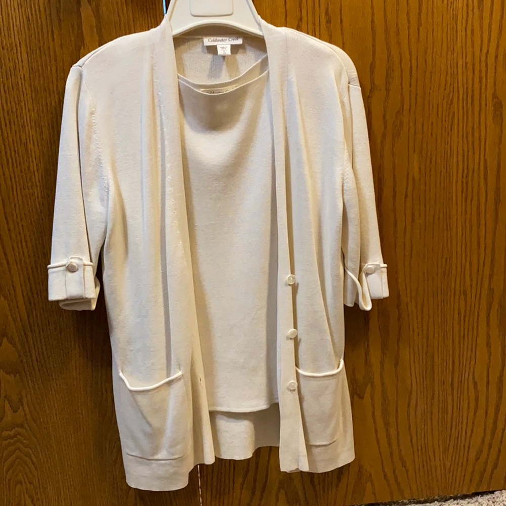 Cardigan with matching shell